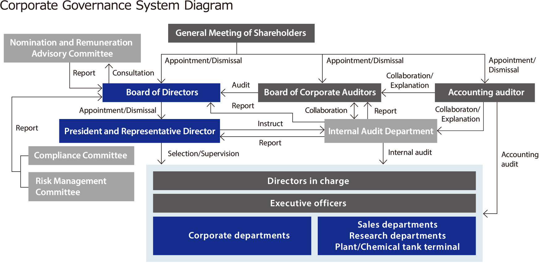 Corporate Governance System Diagram
